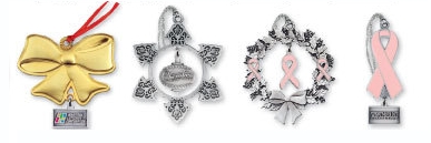 Dangler style pewter ornaments