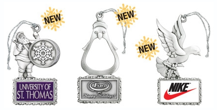 Solid pewter Holiday design