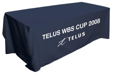 Table throw for 8' table covers front, top & 2 sides
