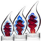 ARG5142 - Trilogy Flame Hand Blown Award