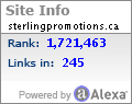 Alexa Certified Traffic Ranking for http://www.sterlingpromotions.ca