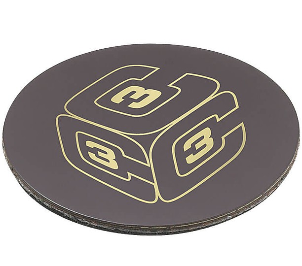 Rubber Backed Round Leather Coaster