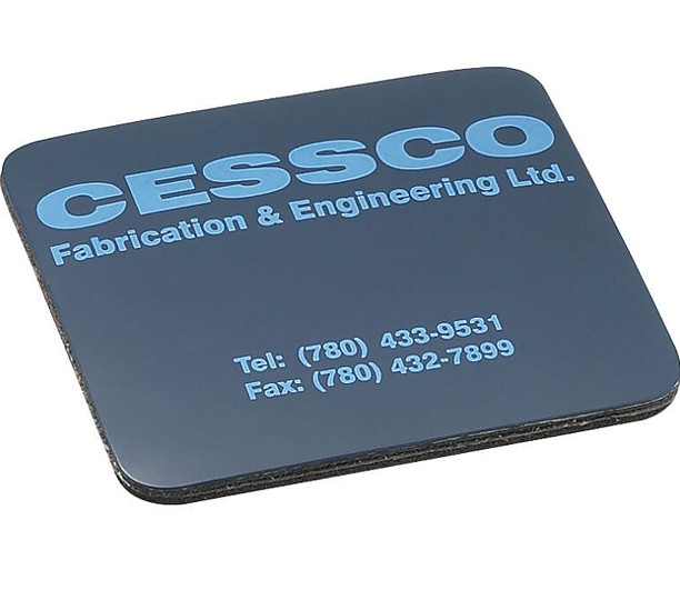 Rubber Backed Square Leather Coaster