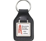 921-AE - Bonded Leather Large Rectangle Key Tag