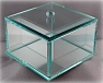 Beveled Green Glass Jewelry Box