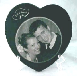 Black Marble Plaque Heart