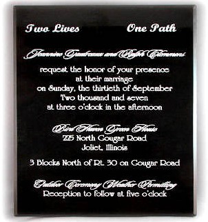 Black Marble Plaque
