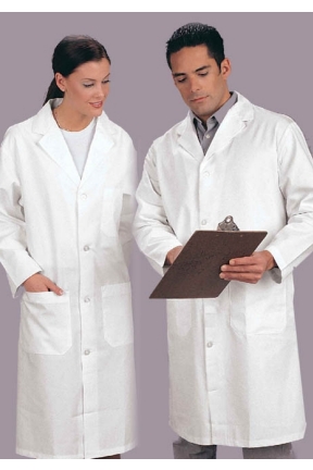 Pearl Button Lab Coat