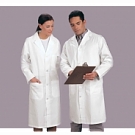 Pearl Button Lab Coat