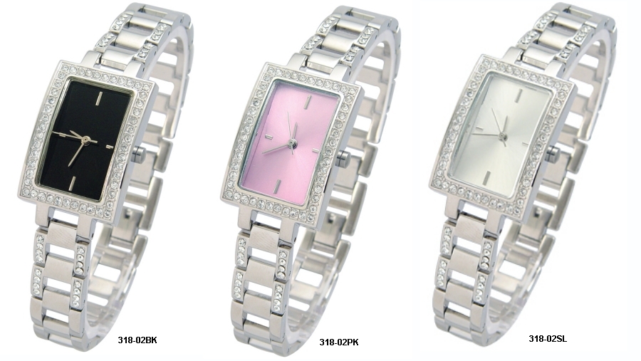 Crystal bracelet watch