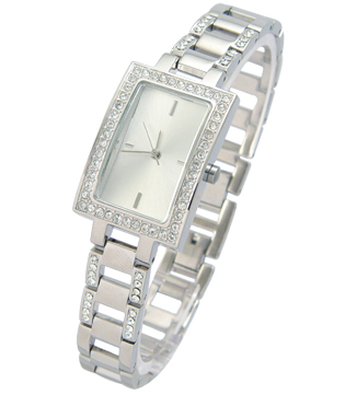Crystal bracelet watch