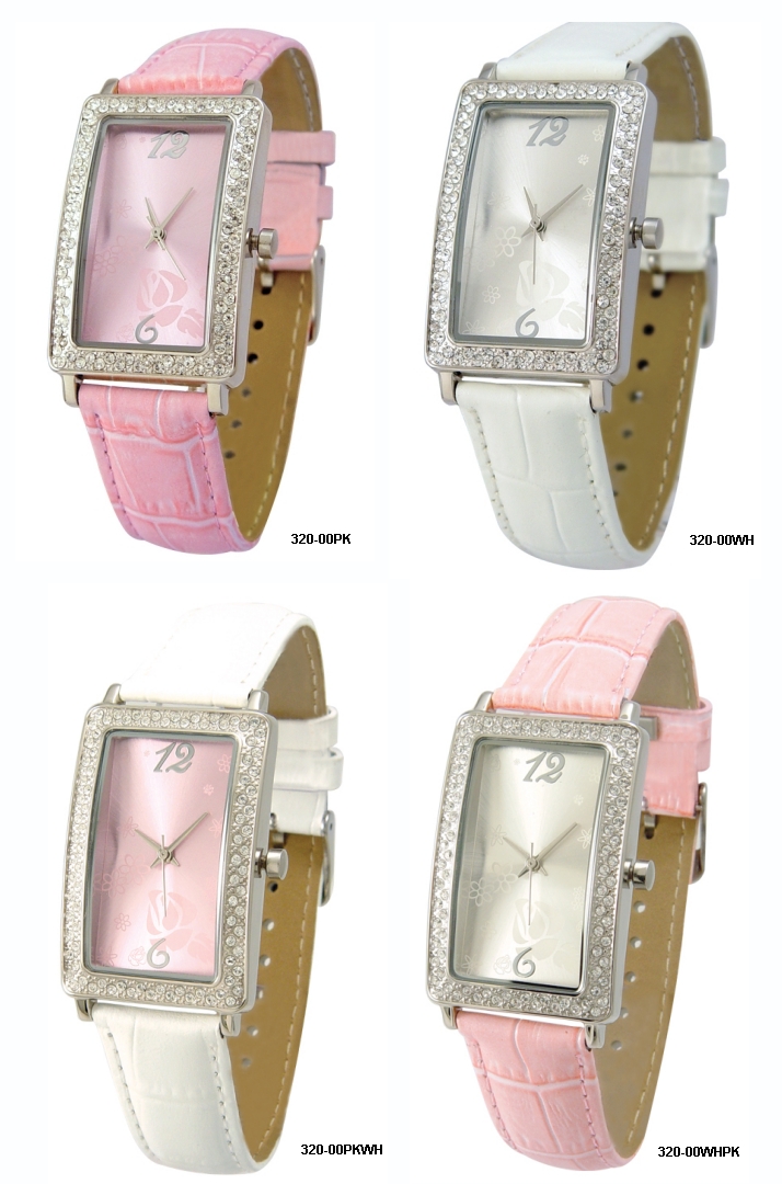 Rectangular crystal watch