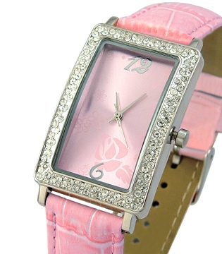 Rectangular crystal watch