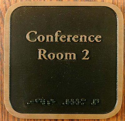 Cast Bronze ADA Sign