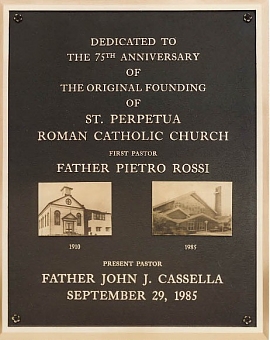 Cast Dedication Plaque