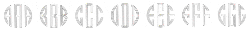 Engraving Fonts Circle Monogram Style