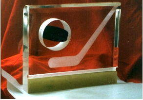 Custom clear acrylic/Brass trophy