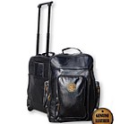 21A-1372-EMB - Patch Leather Wheeled Travel Bag - Embroidered