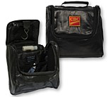 21A-1384-EMB - Patch Leather Hanging Travel Kit - Embroidered