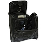 21A-1384- Patch Leather Hanging Travel Kit - Plain