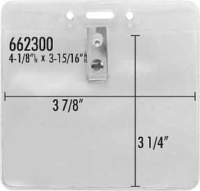 Nylon convention ID badge holder with clip