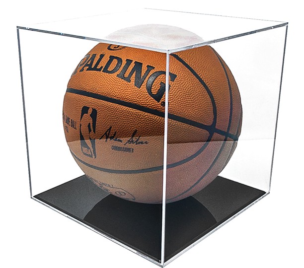 UV Protected Basketball Display on Wood Base