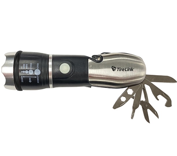 4 LED Flashlight Multi-Tool w/ Safety Hammer