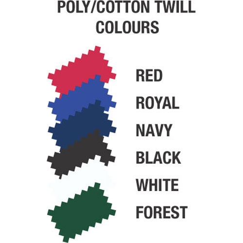 Poly Cotton Twill Colour Chart