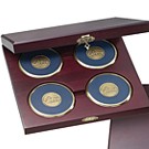 Brass Coasters with Presentation Case