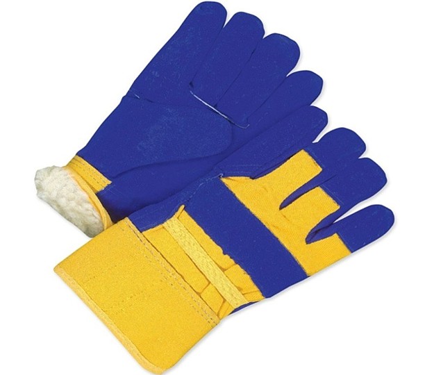 Fitter Glove Split Cowhide Pile Blue/Gold - Lined - 30-9-373-A